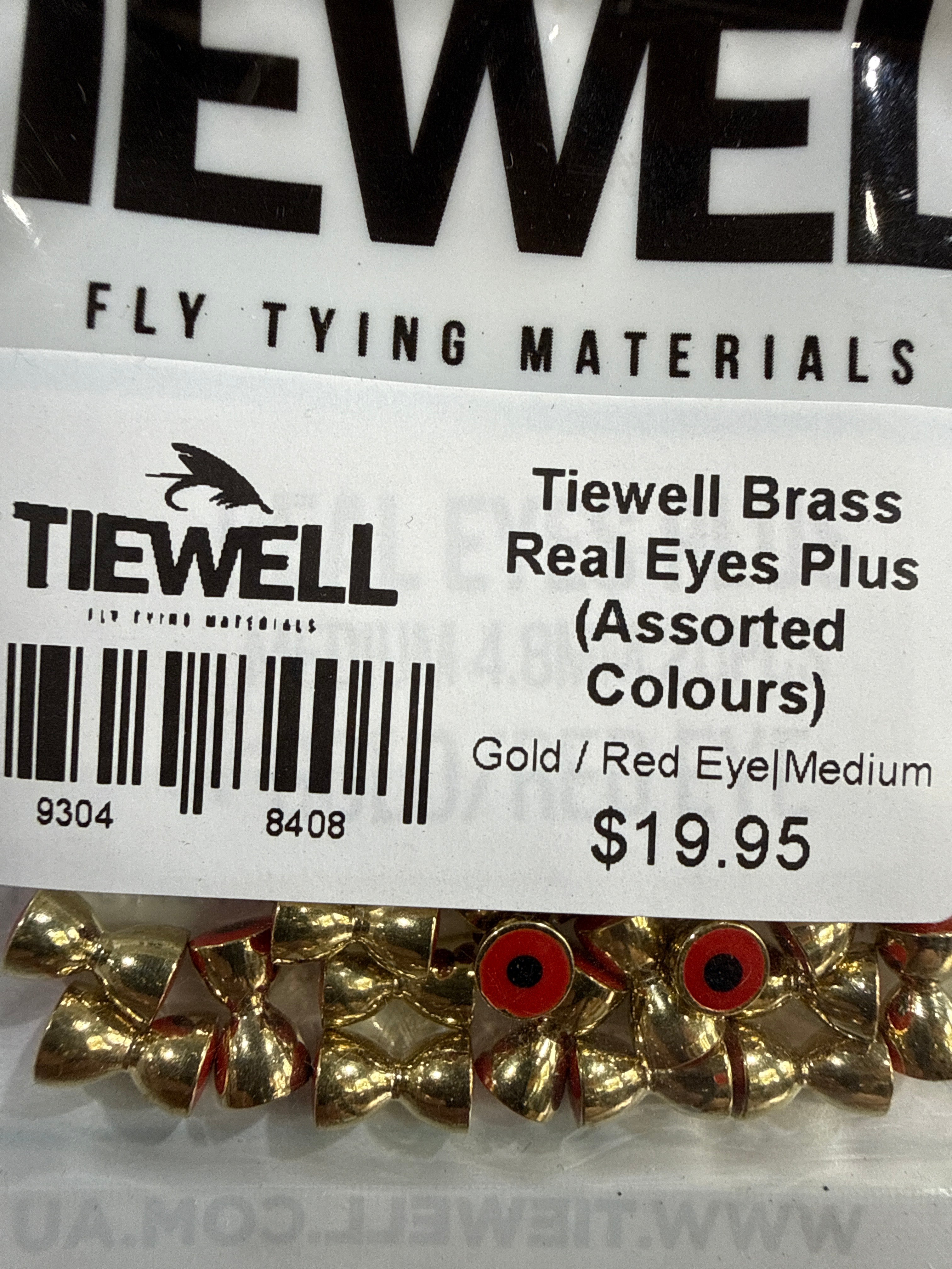 Tiewell Brass Real Eyes Plus Dumbbell Eyes (Assorted Colours) Tiewell