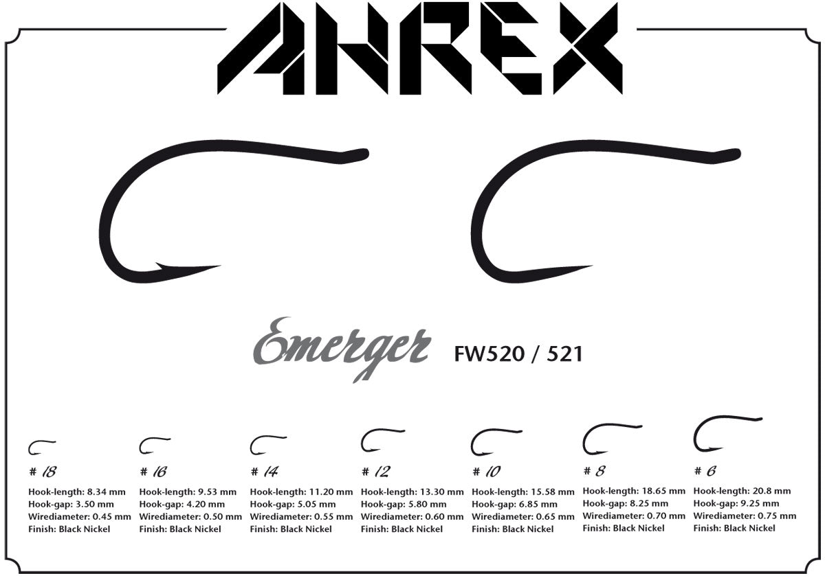 Ahrex FW520 - Emerger Fly Hooks Ahrex