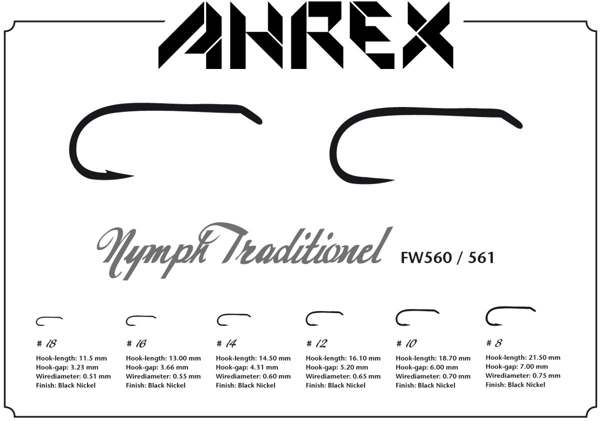 Ahrex FW560 - Nymph Traditional Fly Hooks Ahrex