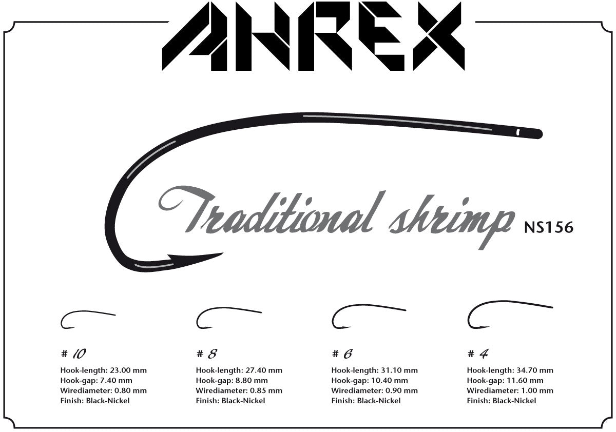 Ahrex NS156 - Traditional Shrimp Fly Hooks Ahrex
