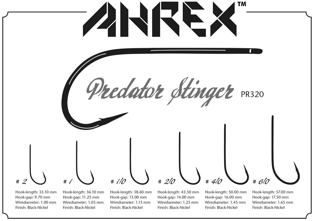 Ahrex PR320 - Predator Stinger Fly Hooks Ahrex