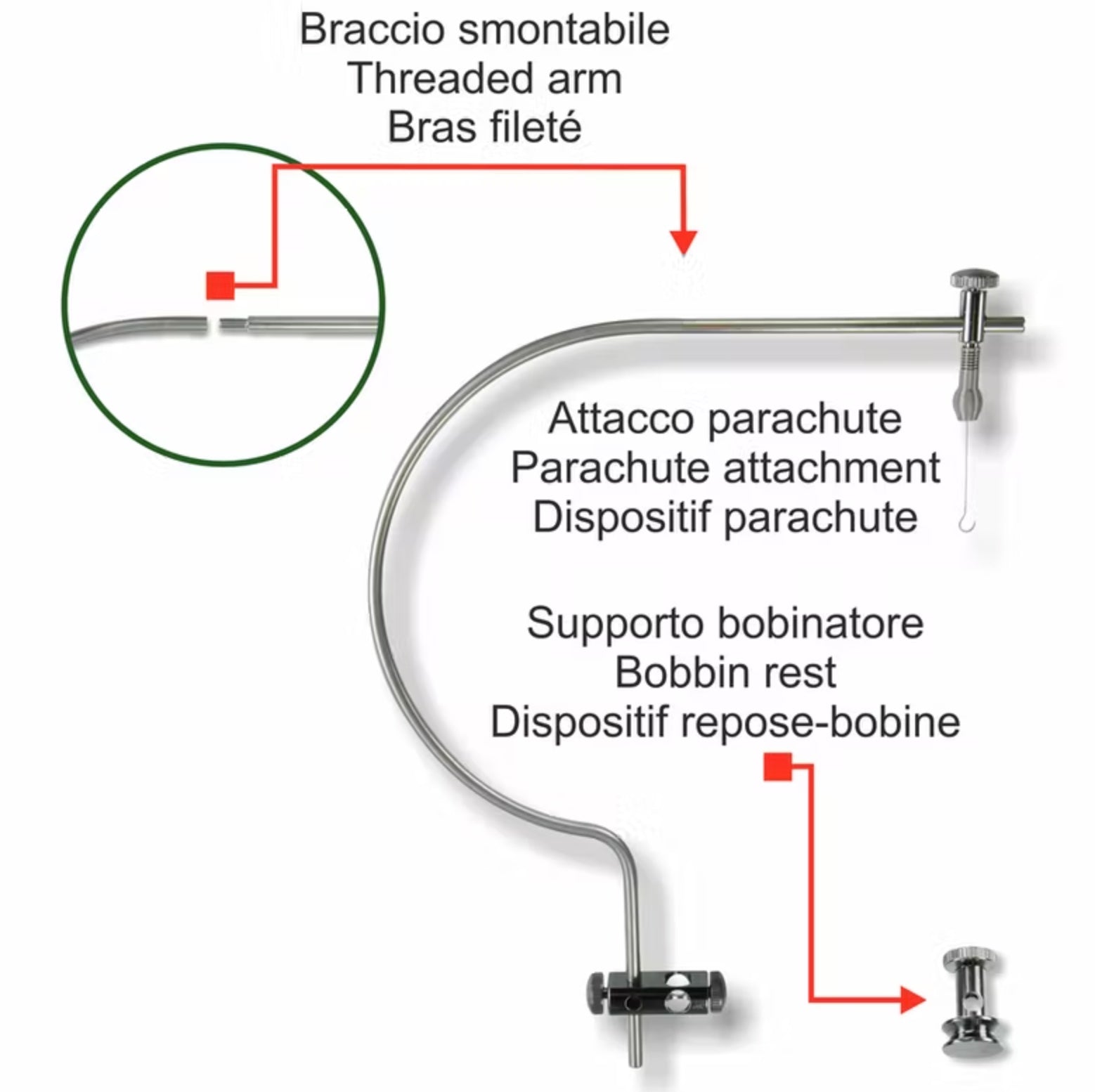 Stonfo Stainless-Steel Parachute Support Attachment