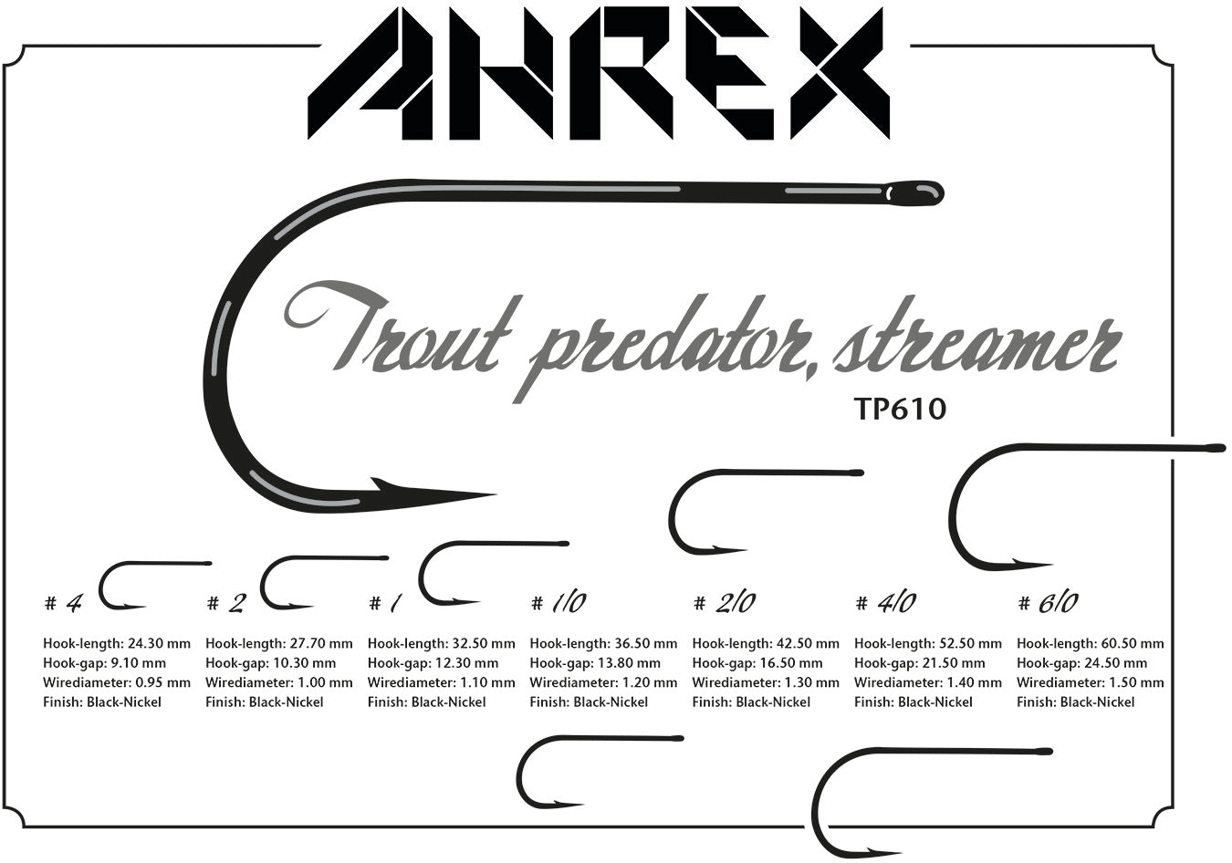 Ahrex TP610 - Trout Predator Streamer Fly Hooks Ahrex