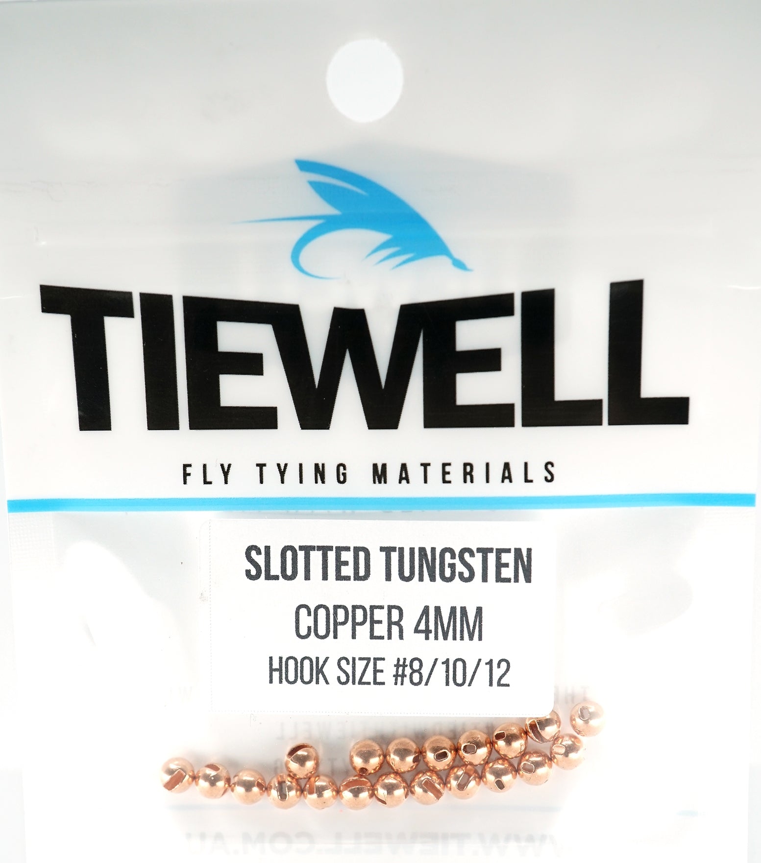 Tiewell Slotted Tungsten Beads Copper